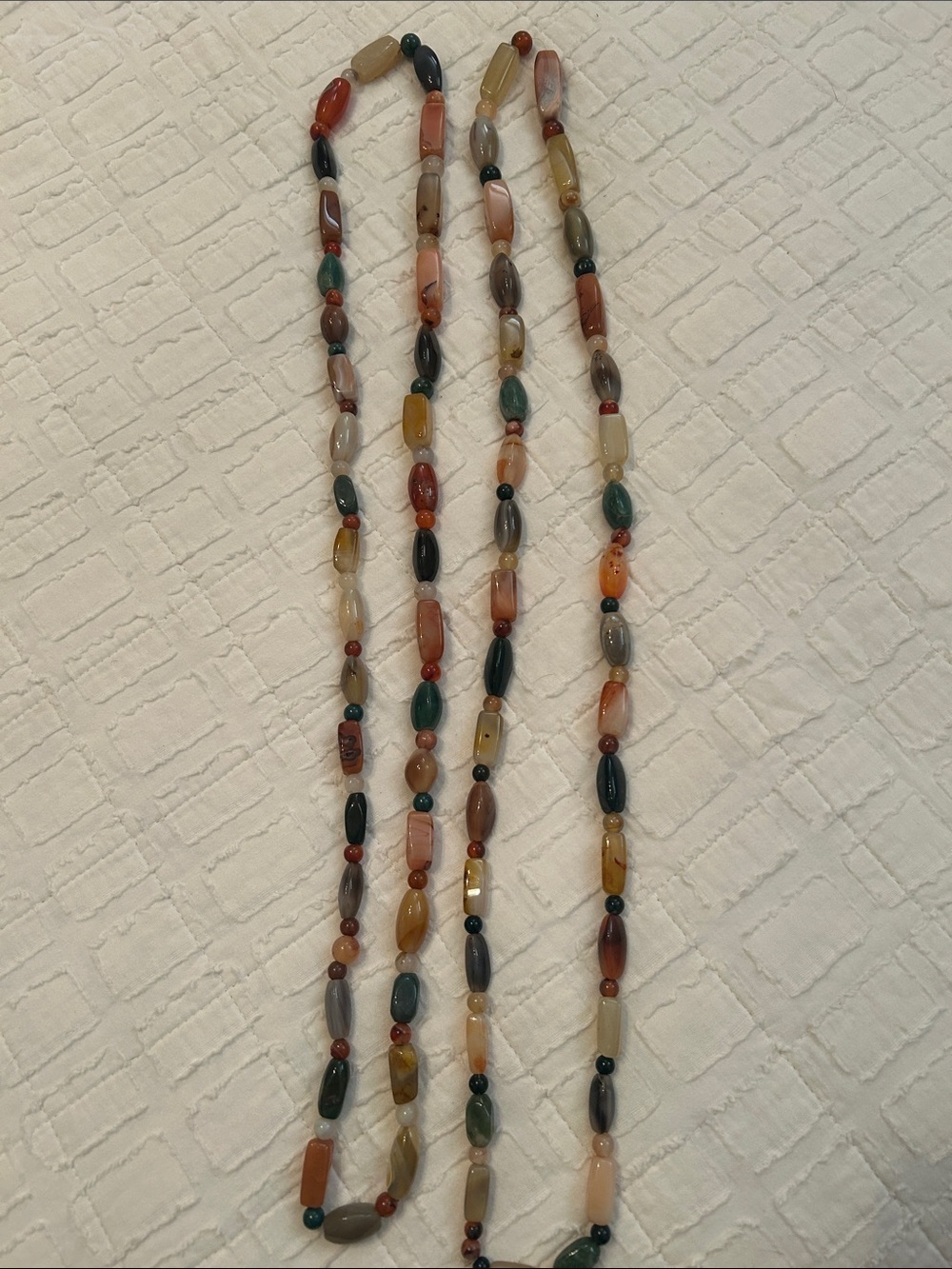 Multi-Color Agate Beaded Necklace - Women Jewelry